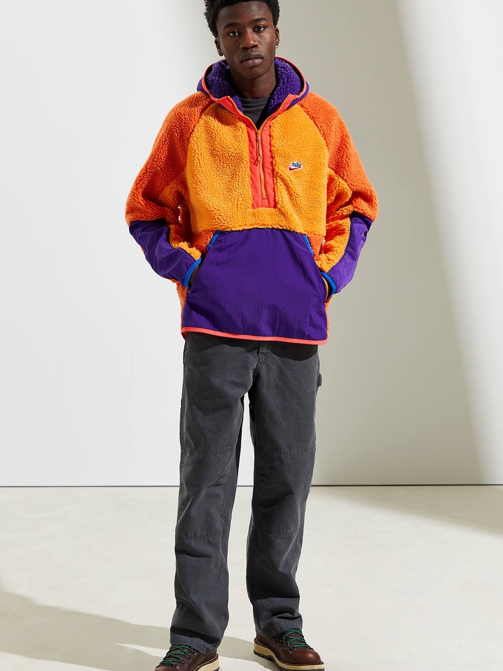 Nike Sportswear Sherpa Fleece Half-Zip Pullover (Style BV3766-886). - Picture 6 of 11